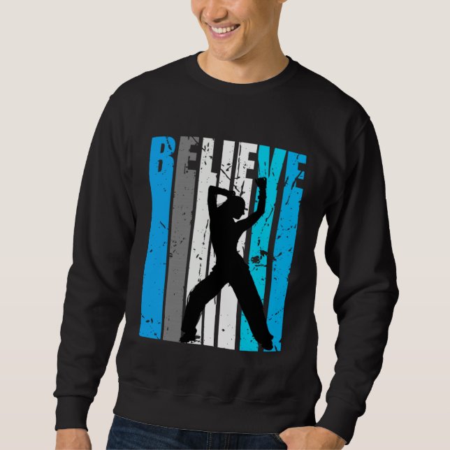 Sudadera Blue Believe Dance Motivational Girls Team Retro (Anverso)