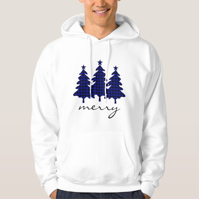 Sudadera Blue Buffalo Check Árboles de Pino (Anverso)