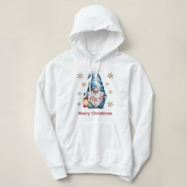 Sudadera Blue Christmas Gnome with Red Lantern Berries
