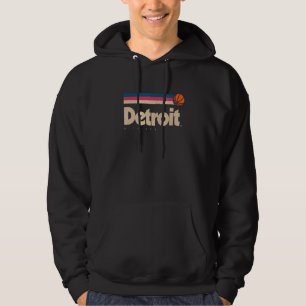 Sudadera Blue Detroit Basketball B Ball City Michigan Retro