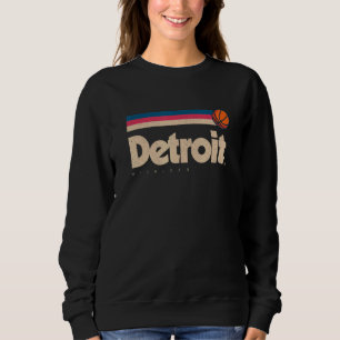 Sudadera Blue Detroit Basketball B Ball City Michigan Retro