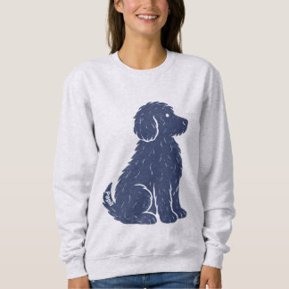 Sudadera Blue Dog Silhouette Minimal Art
