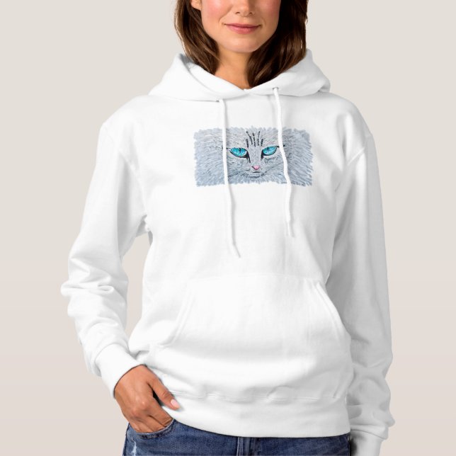 Sudadera Blue Eyed Fluffy Cat (Anverso)