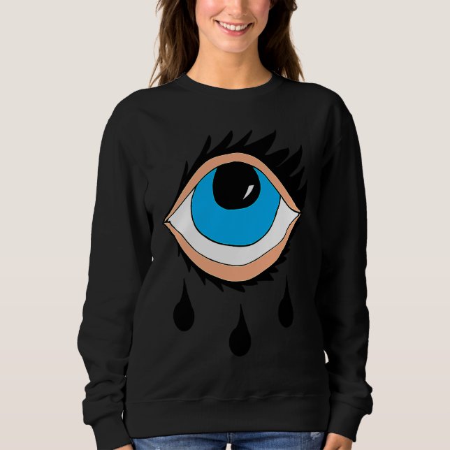 Sudadera Blue Eyes Black tears (Anverso)