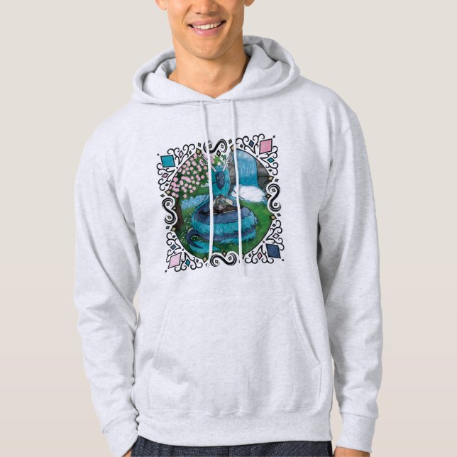 Sudadera Blue Fantasy Eastern Dragon Tea Time (Anverso)