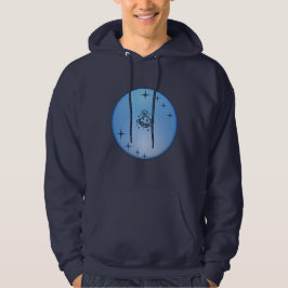 Sudadera Blue Galaxy Astronaut Hoodie – Modern Space Graphi