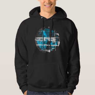 Sudadera Blue Grunge Abstract Streetwear