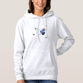 Sudadera Blue Heart Butterfly Hoodie