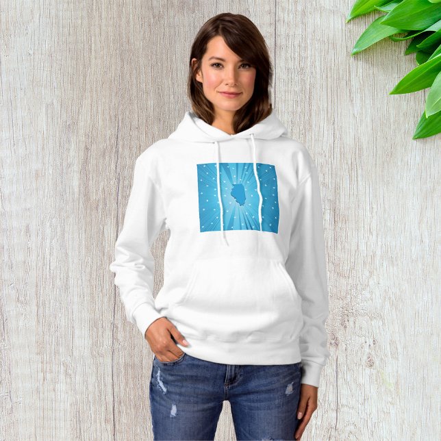 Sudadera Blue Illinois Womens Hoodie (Subido por el creador)