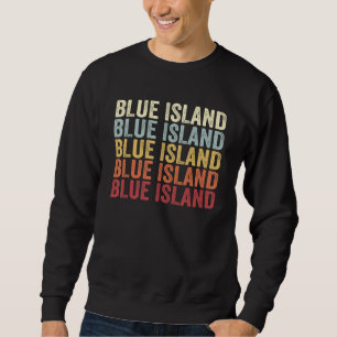 Sudadera Blue Island Illinois Blue Island IL Retro Vintage