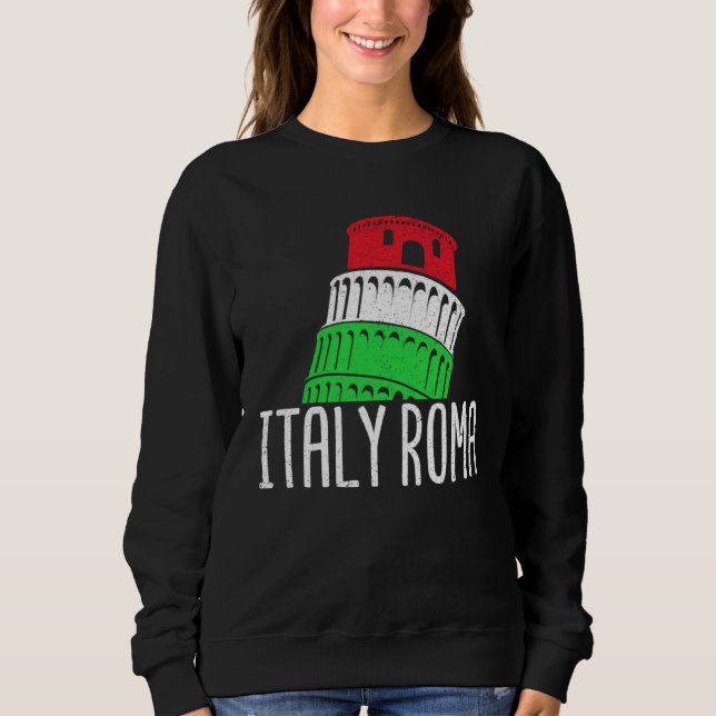 Sudadera Blue Italy Flag Italian Girl Italia Rome (Anverso)