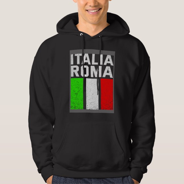 Sudadera Blue Italy Flag Italian Girl Italia Rome (Anverso)