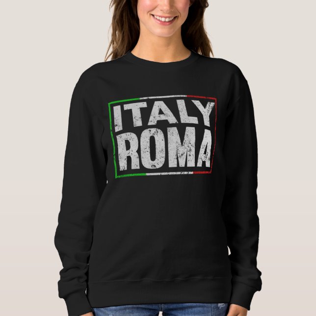 Sudadera Blue Italy Flag Italian Girl Italia Rome 1 (Anverso)