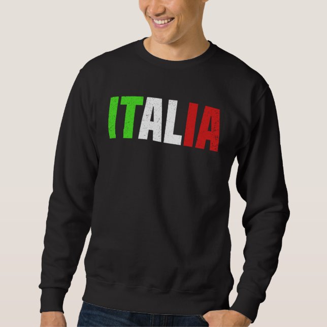 Sudadera Blue Italy Flag Italian Girl Italia Rome  2 (Anverso)