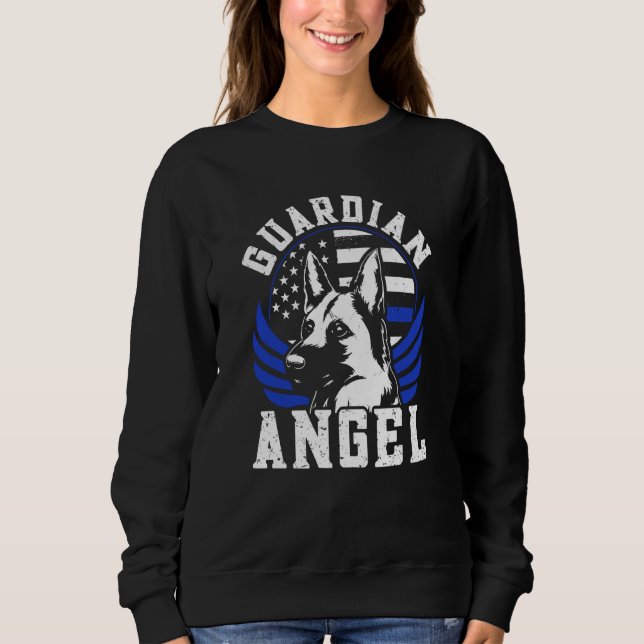 Sudadera Blue Line K9 Police Dog Guardian Angel K9 Police O (Anverso)