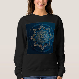 Sudadera Blue Mandala Divine Illustration Unique Luck Women