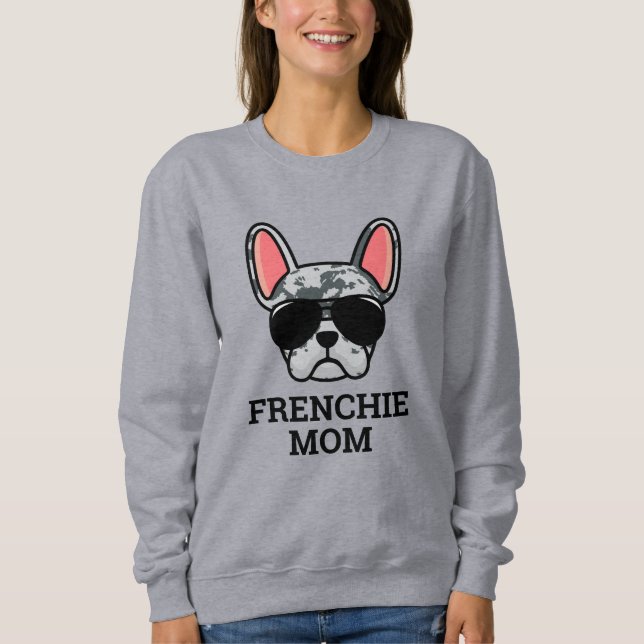 Sudadera Blue Merle Bulldog francés Frenchie Dog Mom (Anverso)