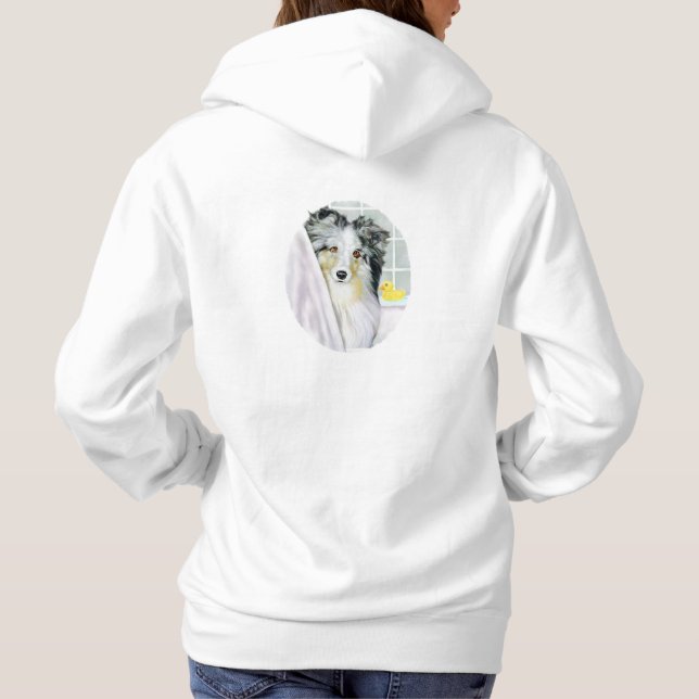 Sudadera Blue Merle Sheltie Bath (Reverso)