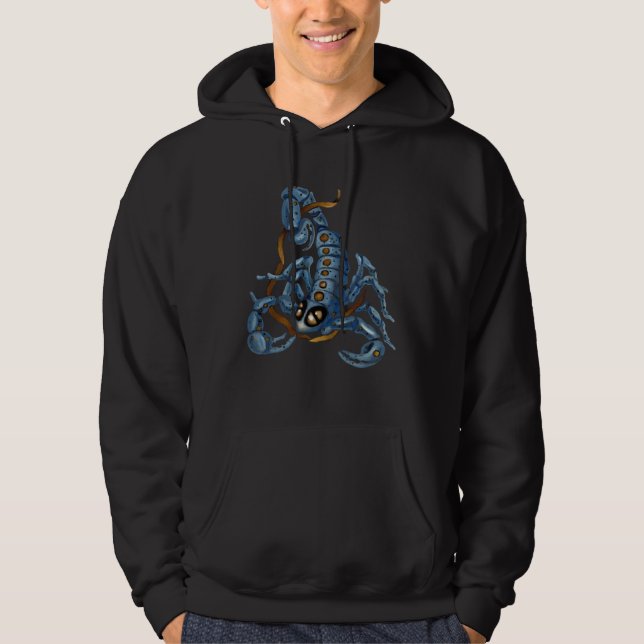 Sudadera Blue scorpion  predatory animal curved tail (Anverso)