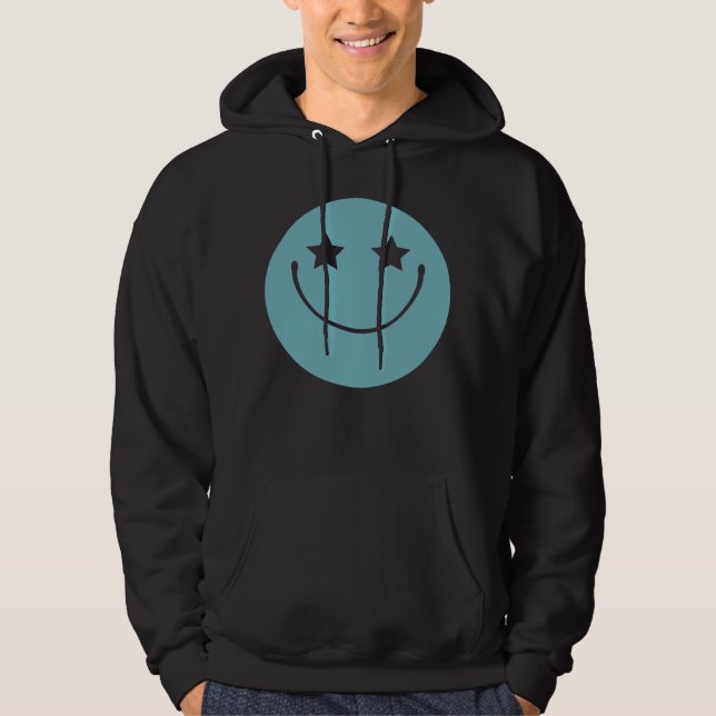 Sudadera Blue Smile Face Happy  Smiling Face Cute Peace Kid (Anverso)