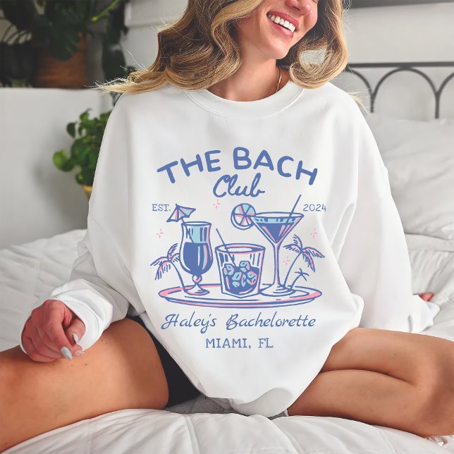 Sudadera Blue The Bach Club Cocktail Beach Bachelorette (Subido por el creador)