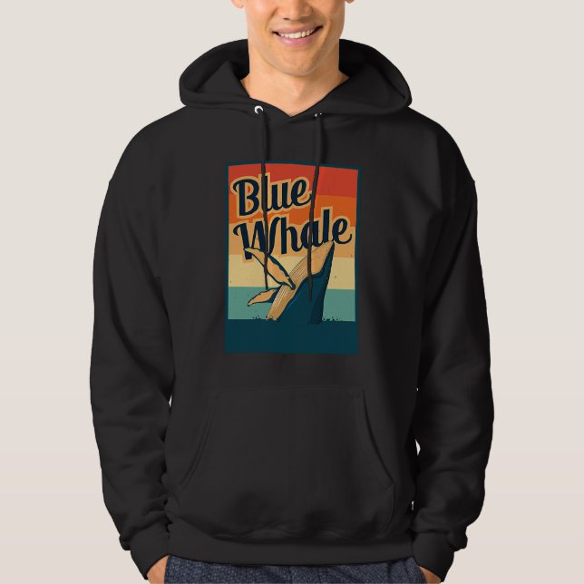 Sudadera Blue Whale Sea Diving Maritime Waves Nature Protec (Anverso)