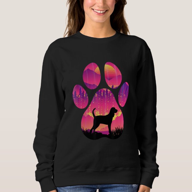 Sudadera Bluetick Coonhound Paw Mom Dad Dog  Women Men (Anverso)