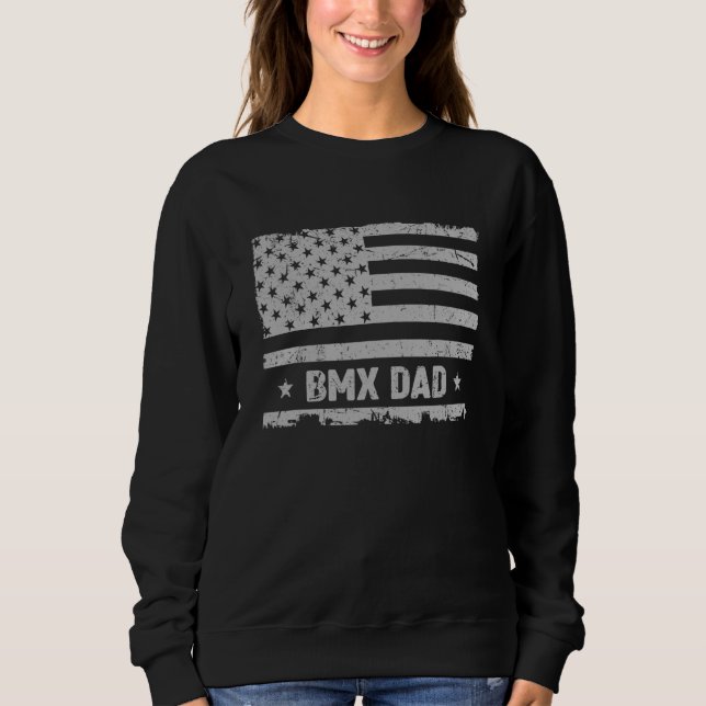Sudadera Bmx Dad America Us Flag Patriot Vintage (Anverso)