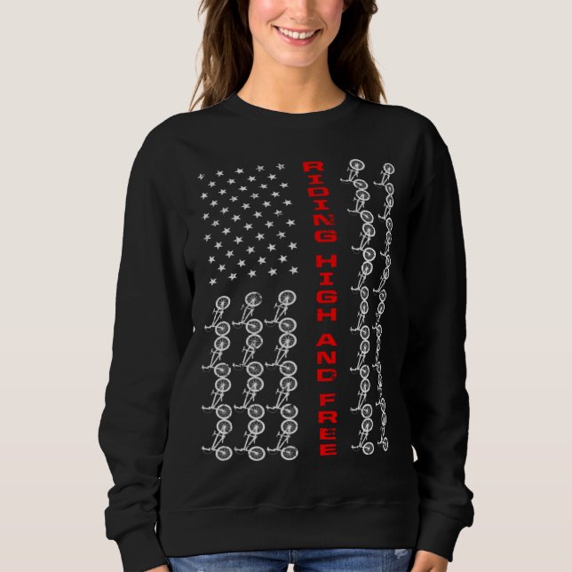 Sudadera BMX US Flag Riding High And Free (Anverso)