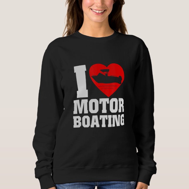 Sudadera Boáquer I Love Motor Boating (Anverso)