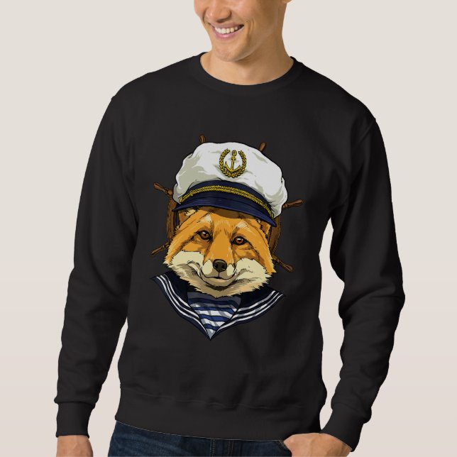 Sudadera Boat Captain Fox Boat  Boat Owners Sailor Fox (Anverso)