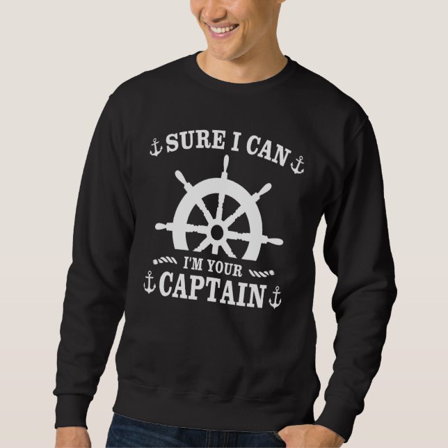 Sudadera Boat Sailing Boat Captain's Hat Motorboat Sailing  (Anverso)