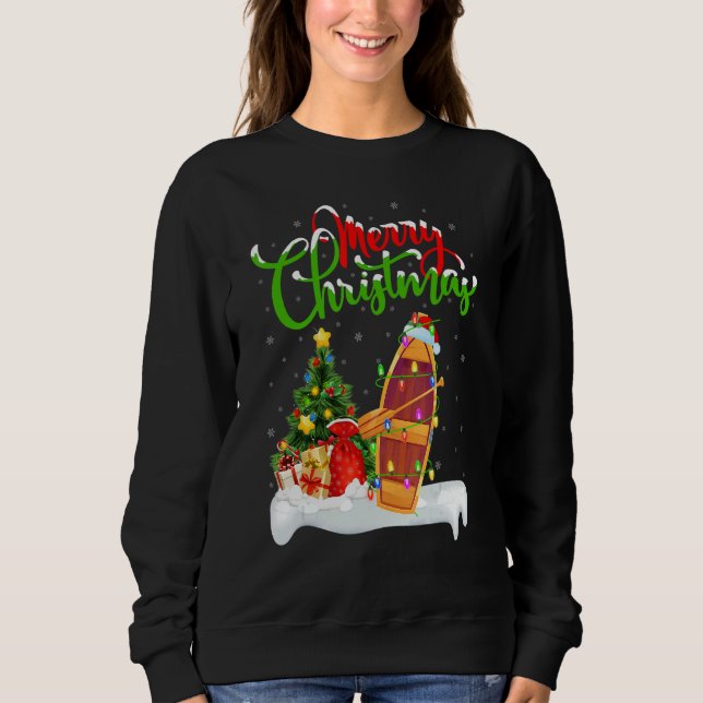 Sudadera Boat   Xmas Decorations Santa Boat Christmas (Anverso)