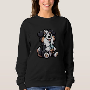 Sudadera Boba graciosa del perro del té de la burbuja del p