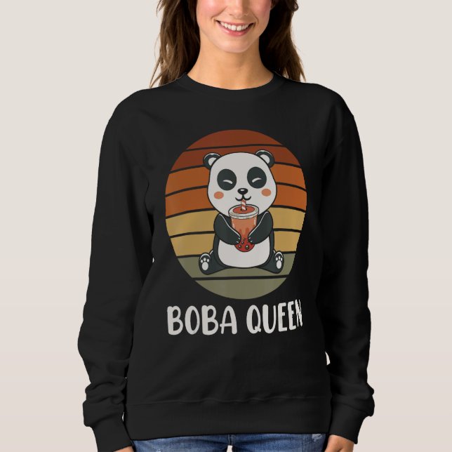 Sudadera Boba Queen Panda Bubble Tea Boba Tea (Anverso)