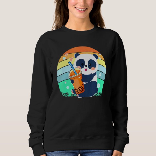 Sudadera Boba Tapioca Perlas Leche de burbuja Té Bebida Pan (Anverso)