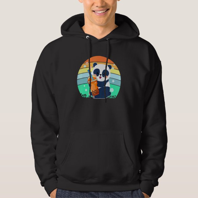 Sudadera Boba Tapioca Perlas Leche de burbuja Té Bebida Pan (Anverso)