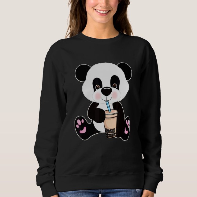 Sudadera Boba Tapioca Perlas Leche de burbujas Té Beber Pan (Anverso)