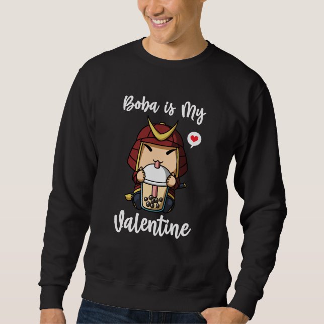 Sudadera Boba Tea is My Valentine Samurai Anti Valentines D (Anverso)