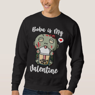 Sudadera Boba Tea is My Valentine Zombie Anti Valentines Da