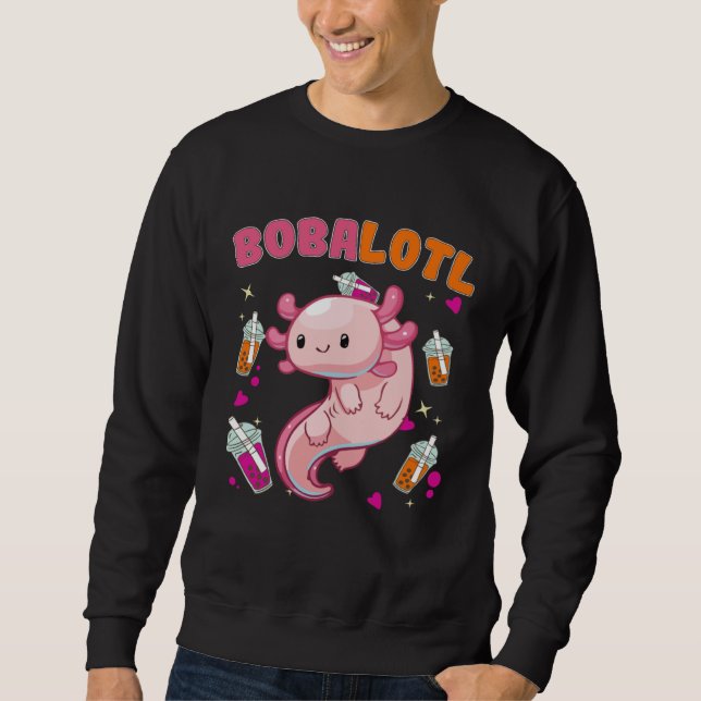 Sudadera Bobalotl Axolotl Boba Tea Bubble Milk  1 (Anverso)