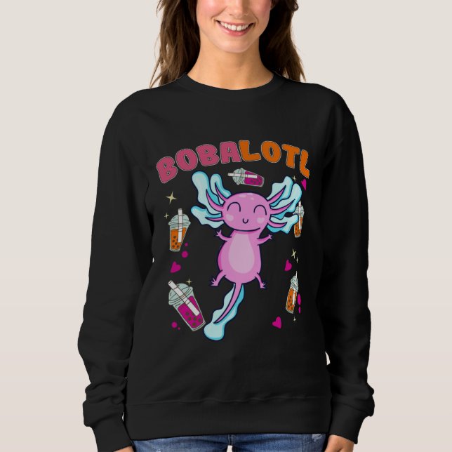 Sudadera Bobalotl Axolotl Boba Tea Bubble Milk  8 (Anverso)