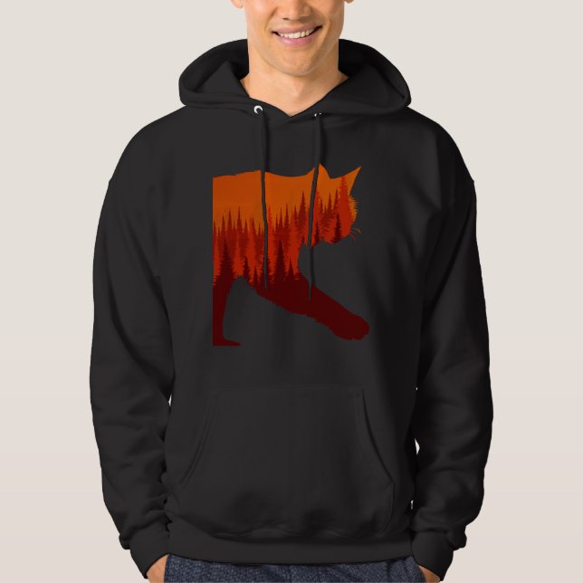 Sudadera Bobcat Lynx Forest Tree Landscape WilderSun (Anverso)