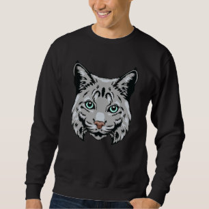 Sudadera Bobcat Wildcat Mirando la cabeza de animal Guay Ma