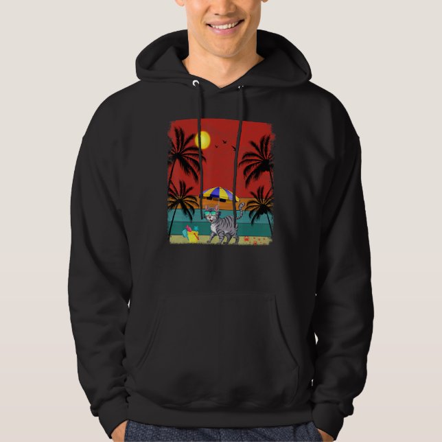 Sudadera Bobcats Retro Gráficos de árbol de coco de playa V (Anverso)