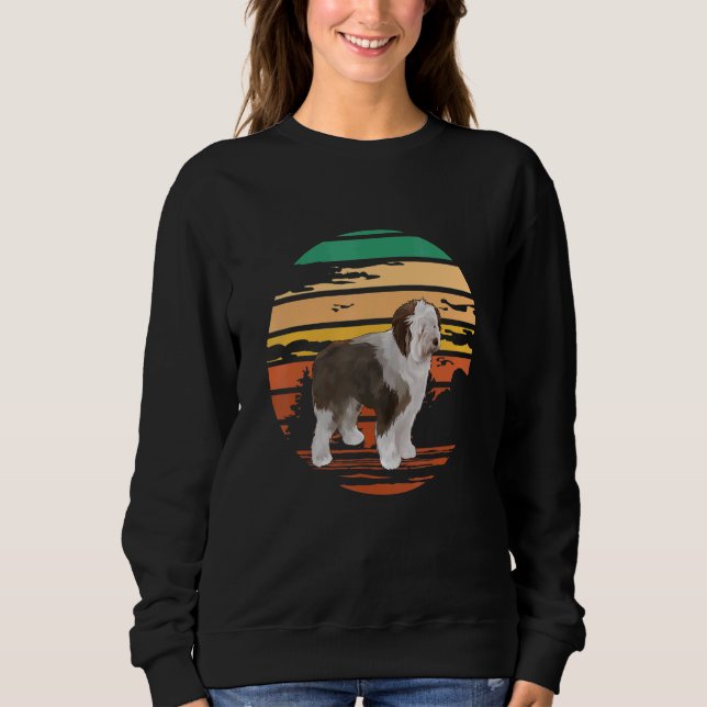 Sudadera Bobtail Retro Viejo Sheepdog Vintage (Anverso)