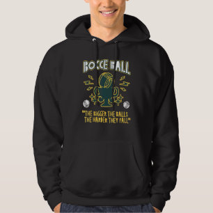 Sudadera Bocce Ball Champion Trophy Lawn Bown Big Balls