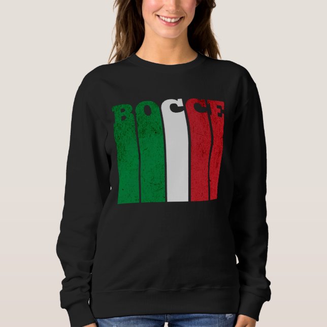 Sudadera Bocce Ball Player Italia Italy Flag Bocce (Anverso)