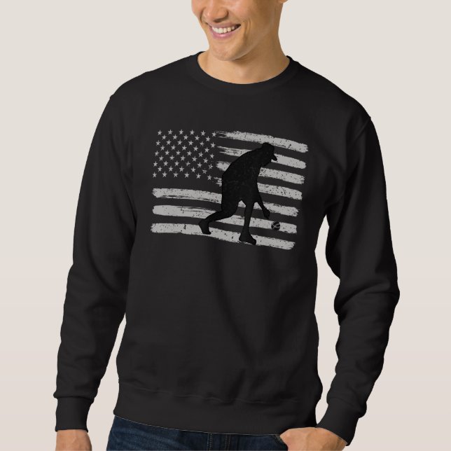Sudadera Bocce Ball Player USA Flag Patriotic 2 (Anverso)