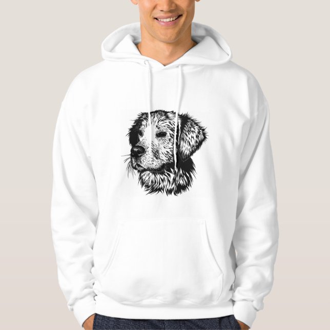Sudadera Boceto de cabeza de perro  (Anverso)
